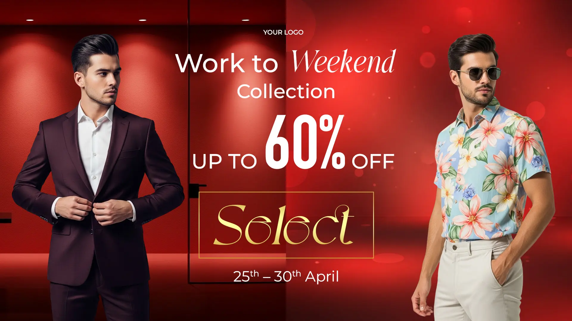 Versatile Men's Fashion Sale Banner