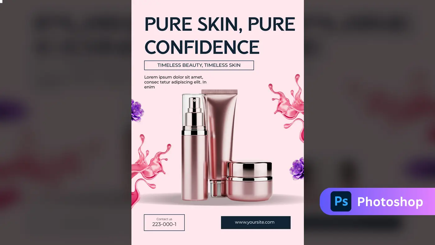 Luxury Skincare Products Advertising Template