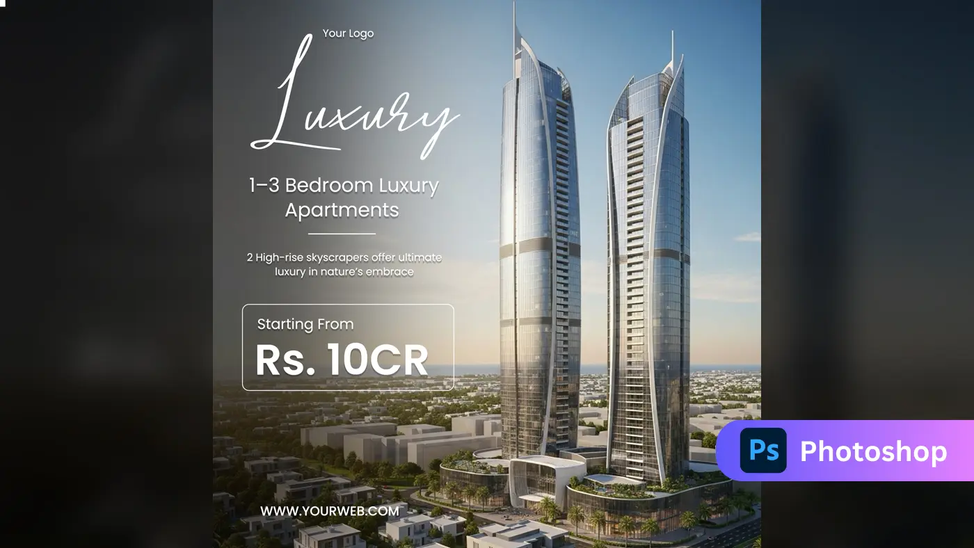 Premium Skyscraper Apartment Promotion Template