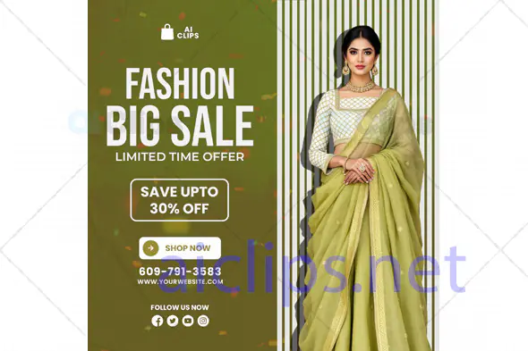 Fashion Big Sale Banner PSD Template