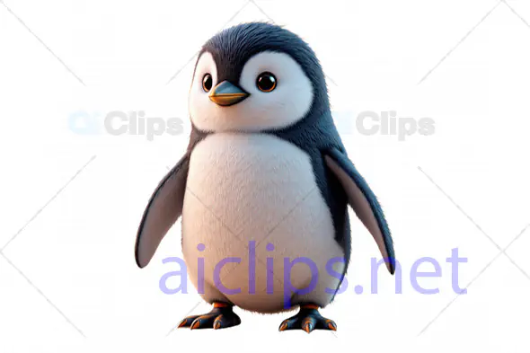 Adorable Baby Penguin 3D Model