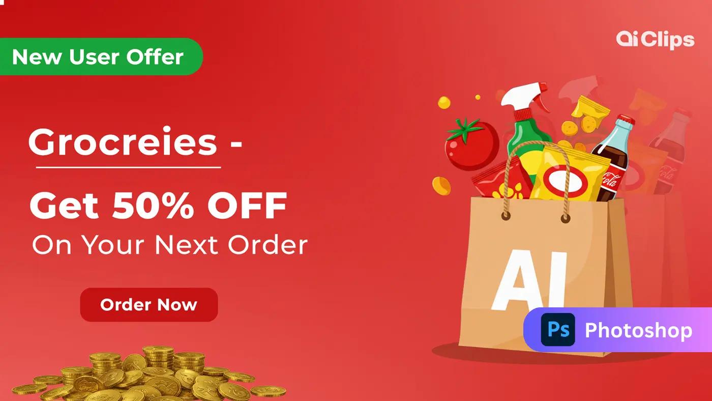 Dynamic Photoshop Template for Grocery Promotions