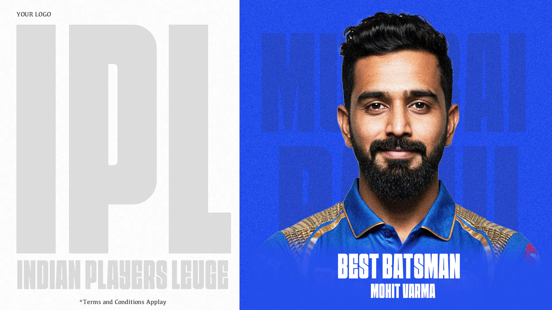 IPL Best Batsman Award Template