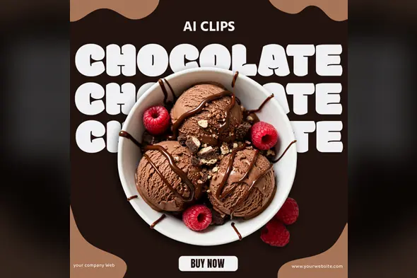 Chocolate Ice Cream Template