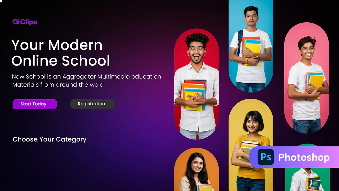 Modern Online School Landing Page Template