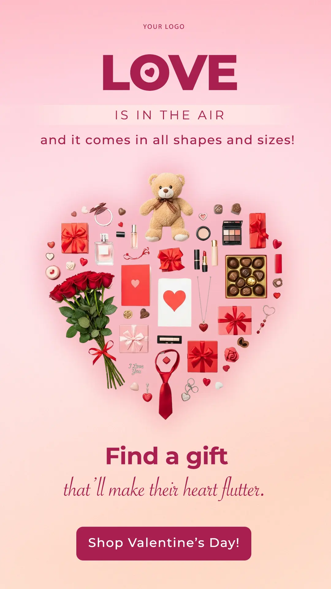 Valentine's Day Gift Shop Promotion Template