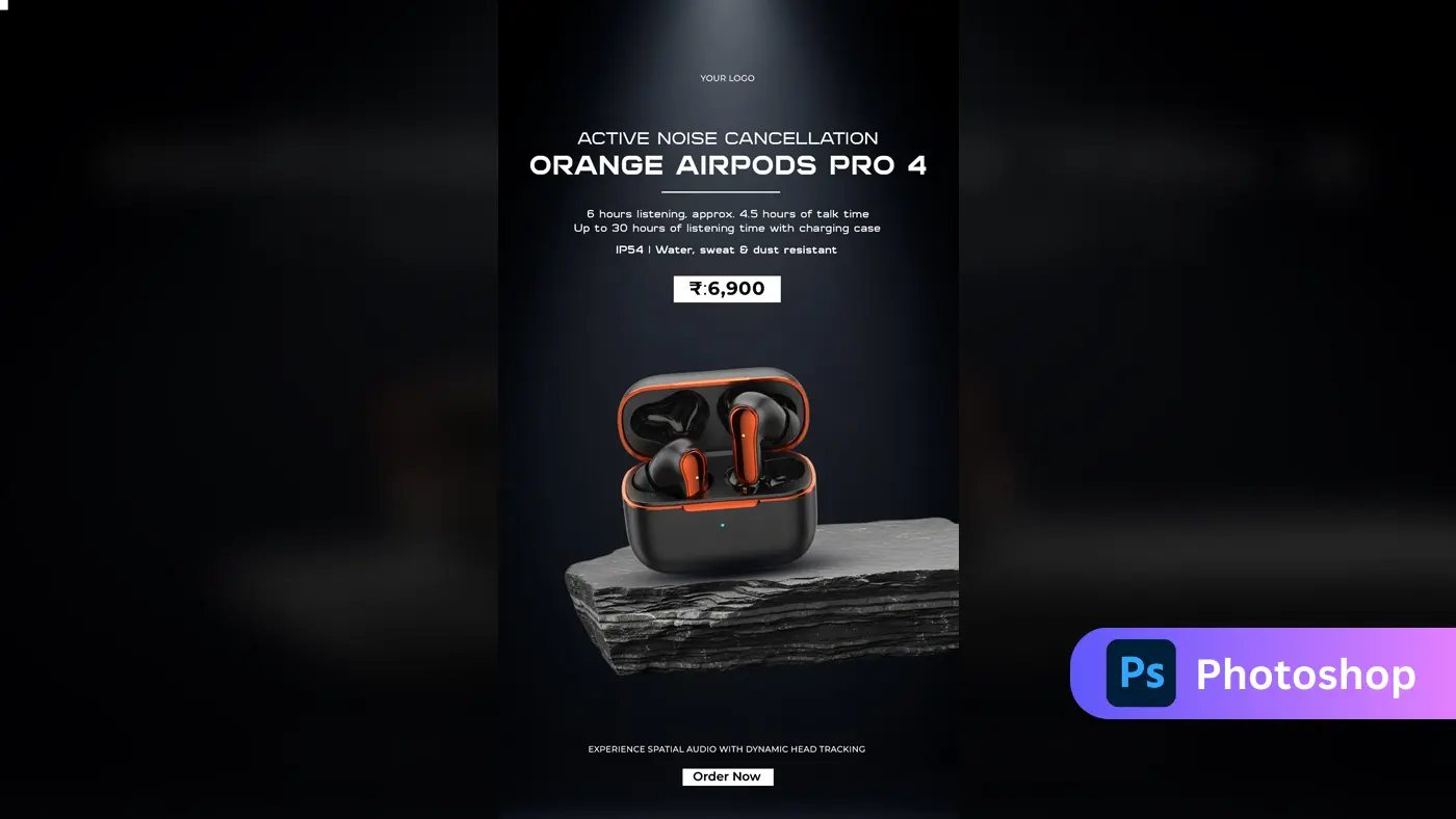 High-Tech Earbuds Social Media Ad