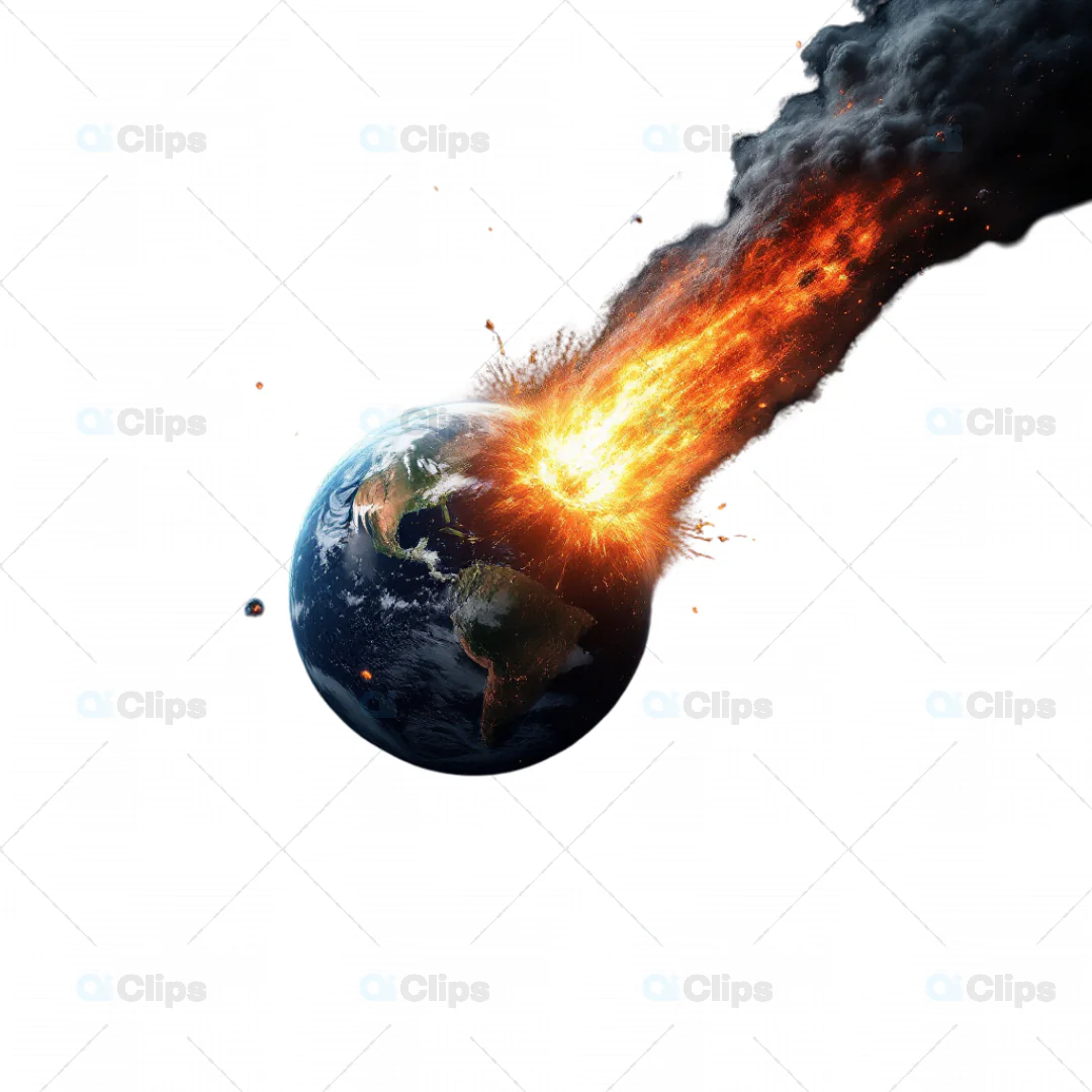 Meteor Impact on Earth 3D Model