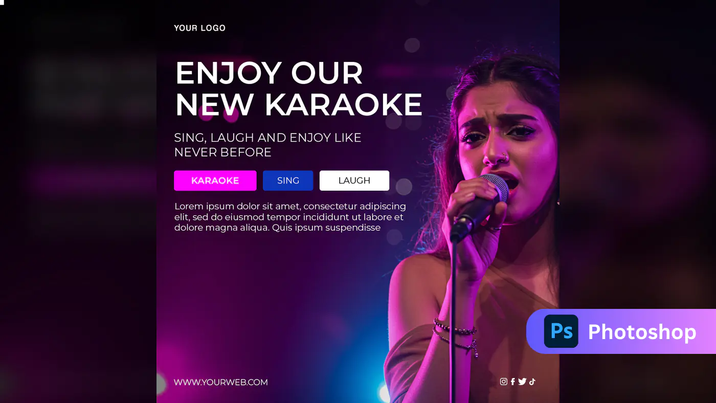 Vibrant Karaoke Night Promo Template