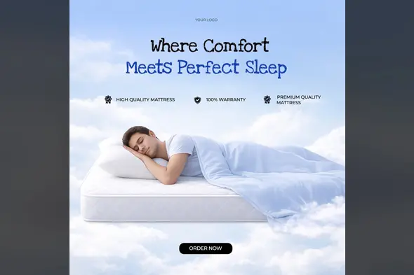 Comfortable Sleep & Mattress Ad Template