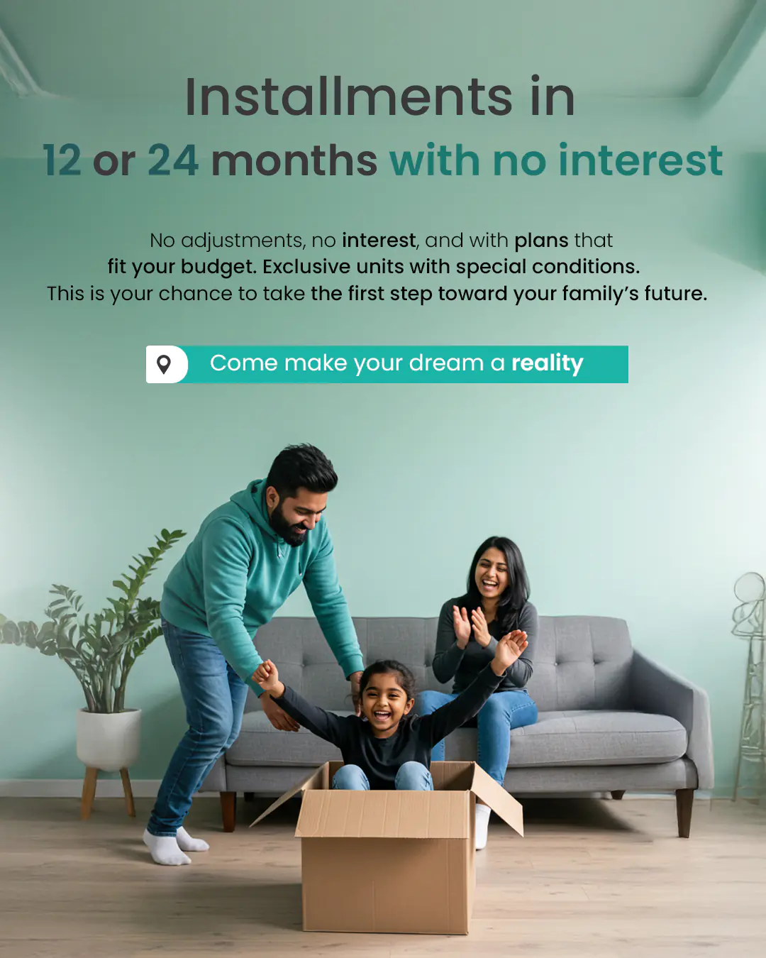 No Interest Installment Plan Real Estate PSD Banner
