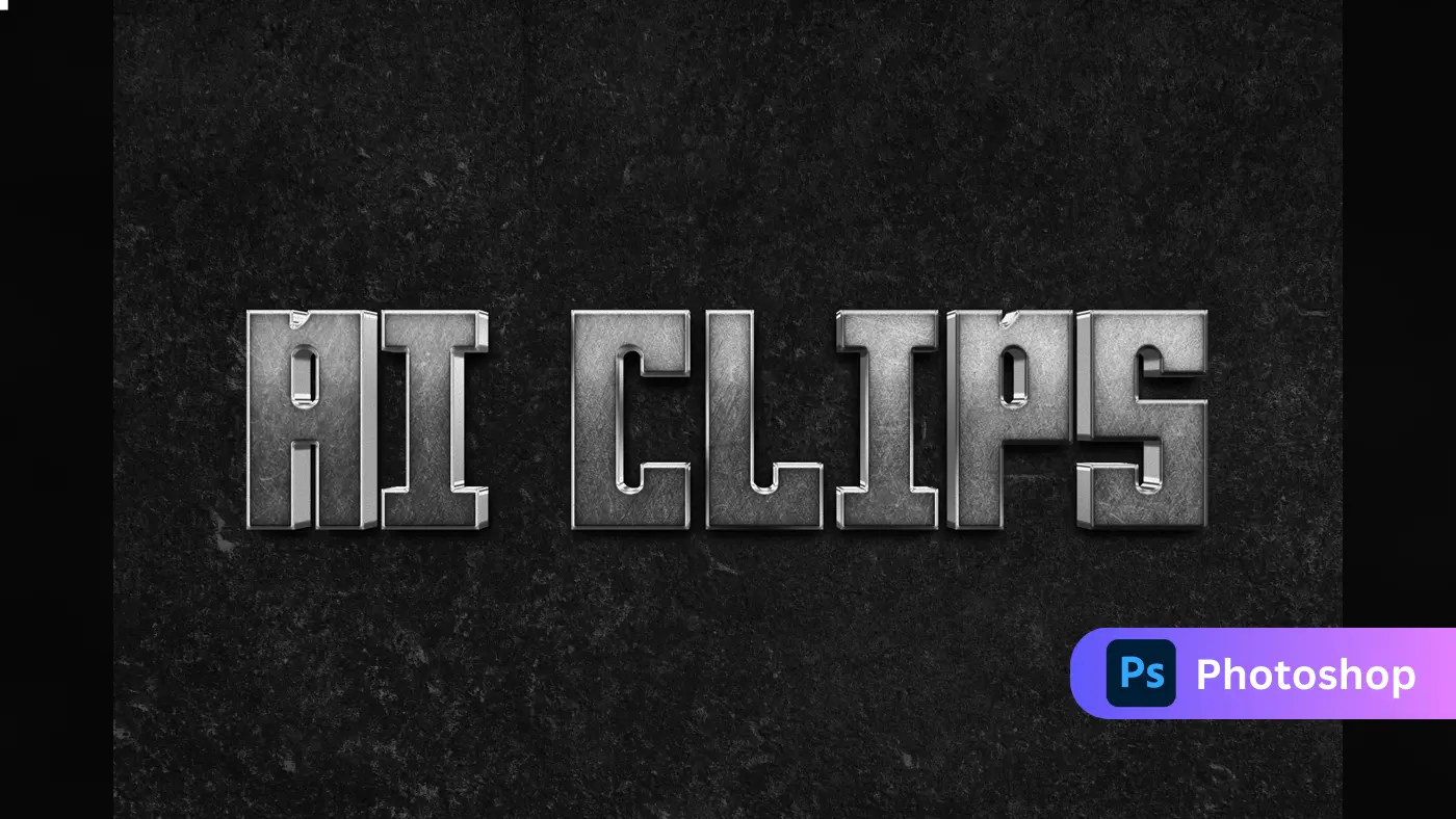 Steel Block Text Effect