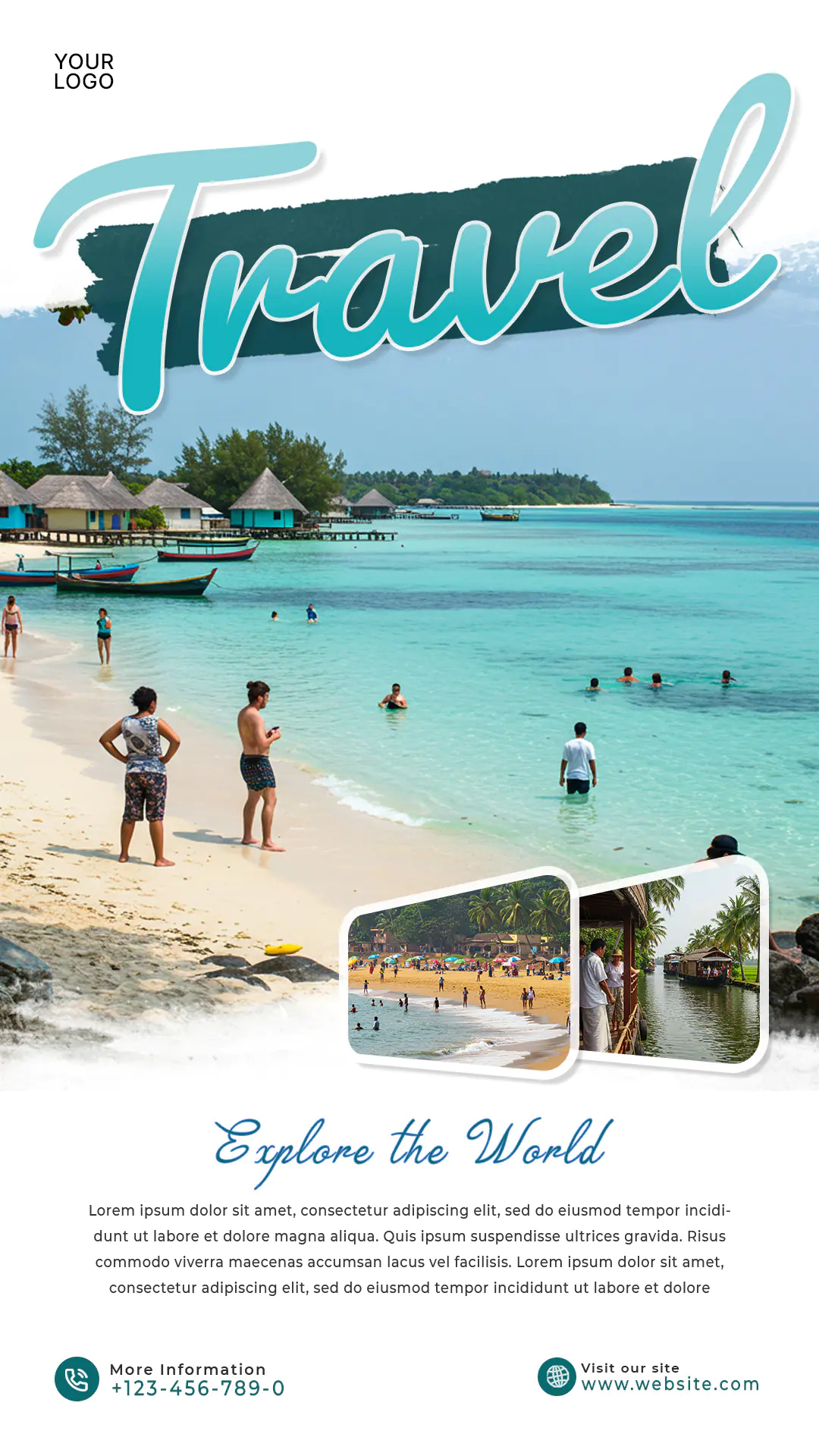 Tropical Paradise Travel Flyer Template