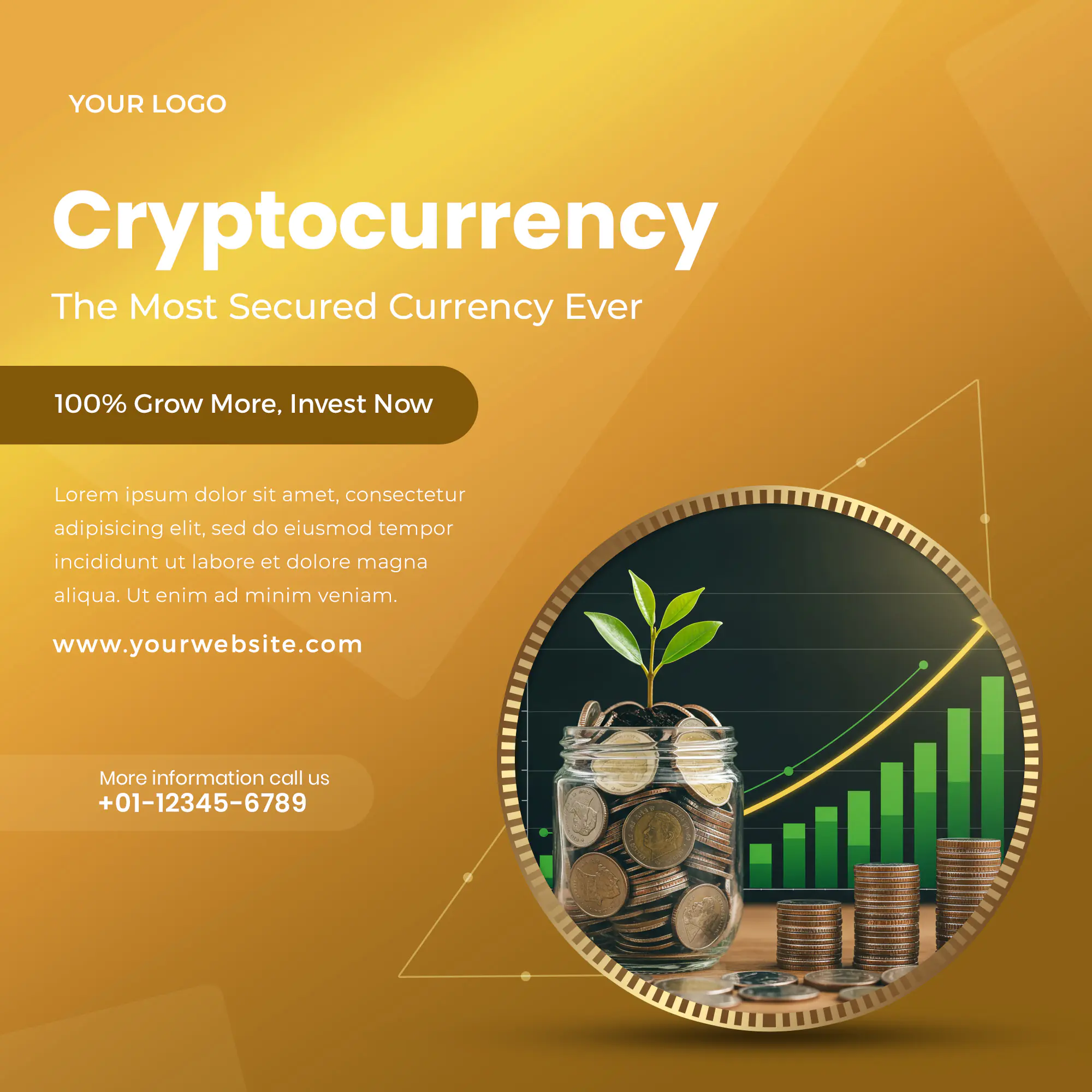 Cryptocurrency Investment Promotional Template