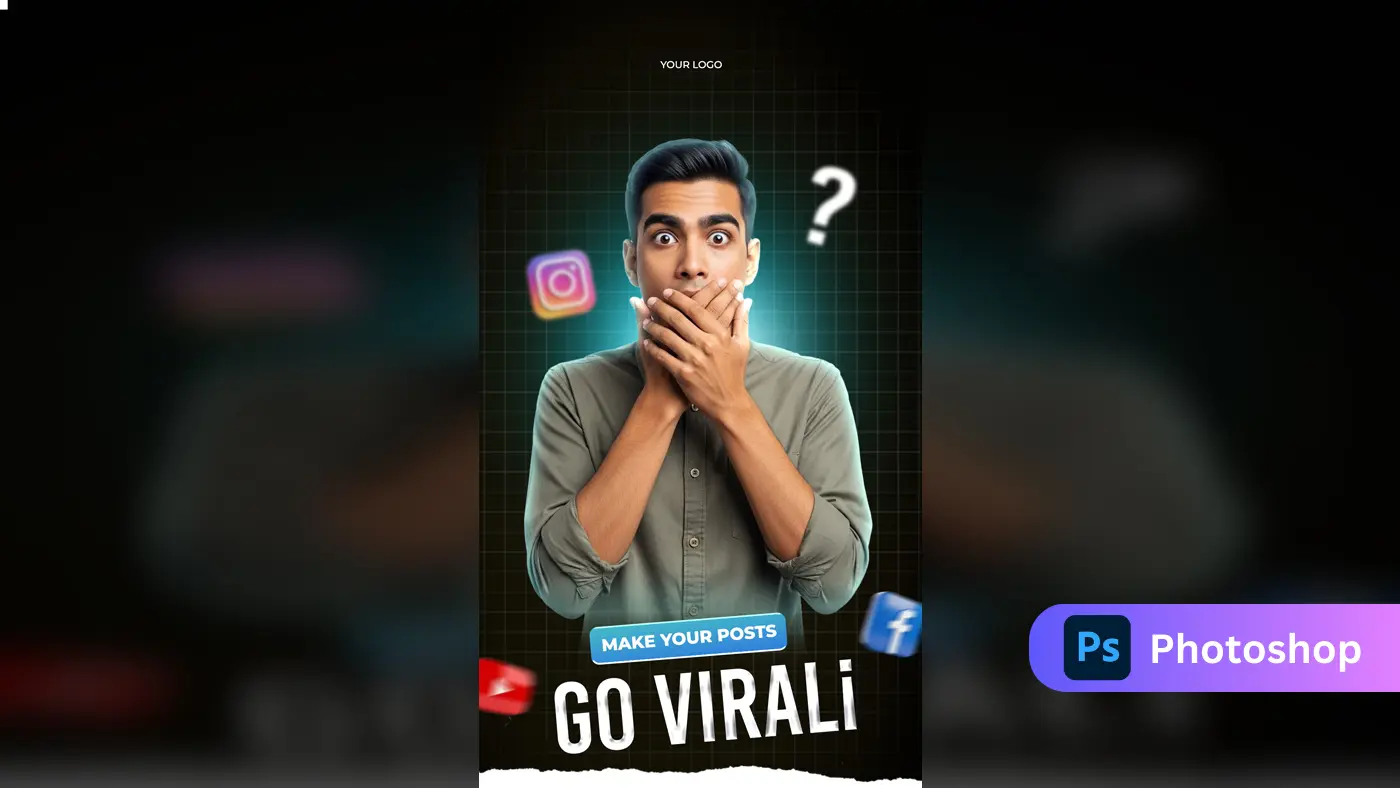 Social Media Shock Thumbnail Template