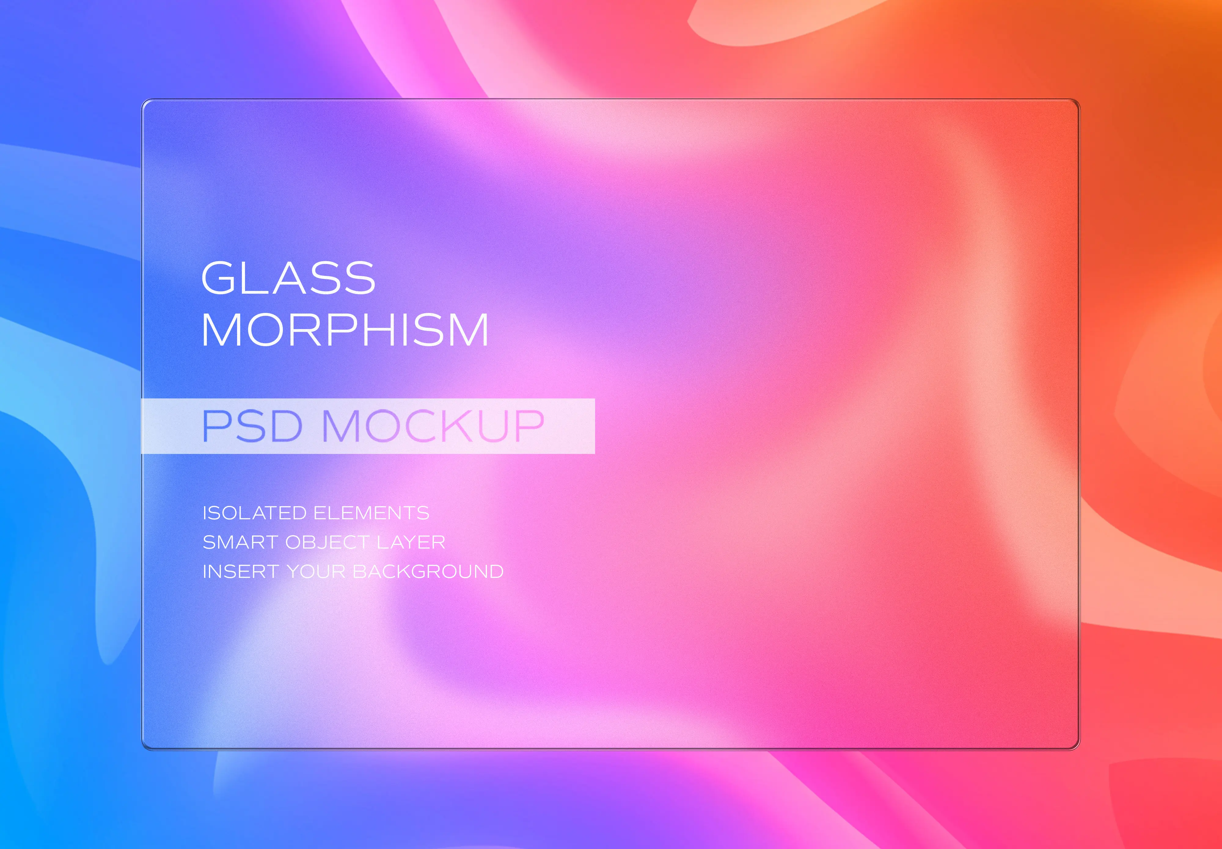 Modern Glass Morphism PSD Mockup for Creative Professionals