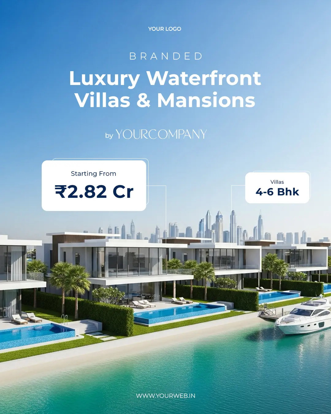 Luxury Waterfront Property Ad Template