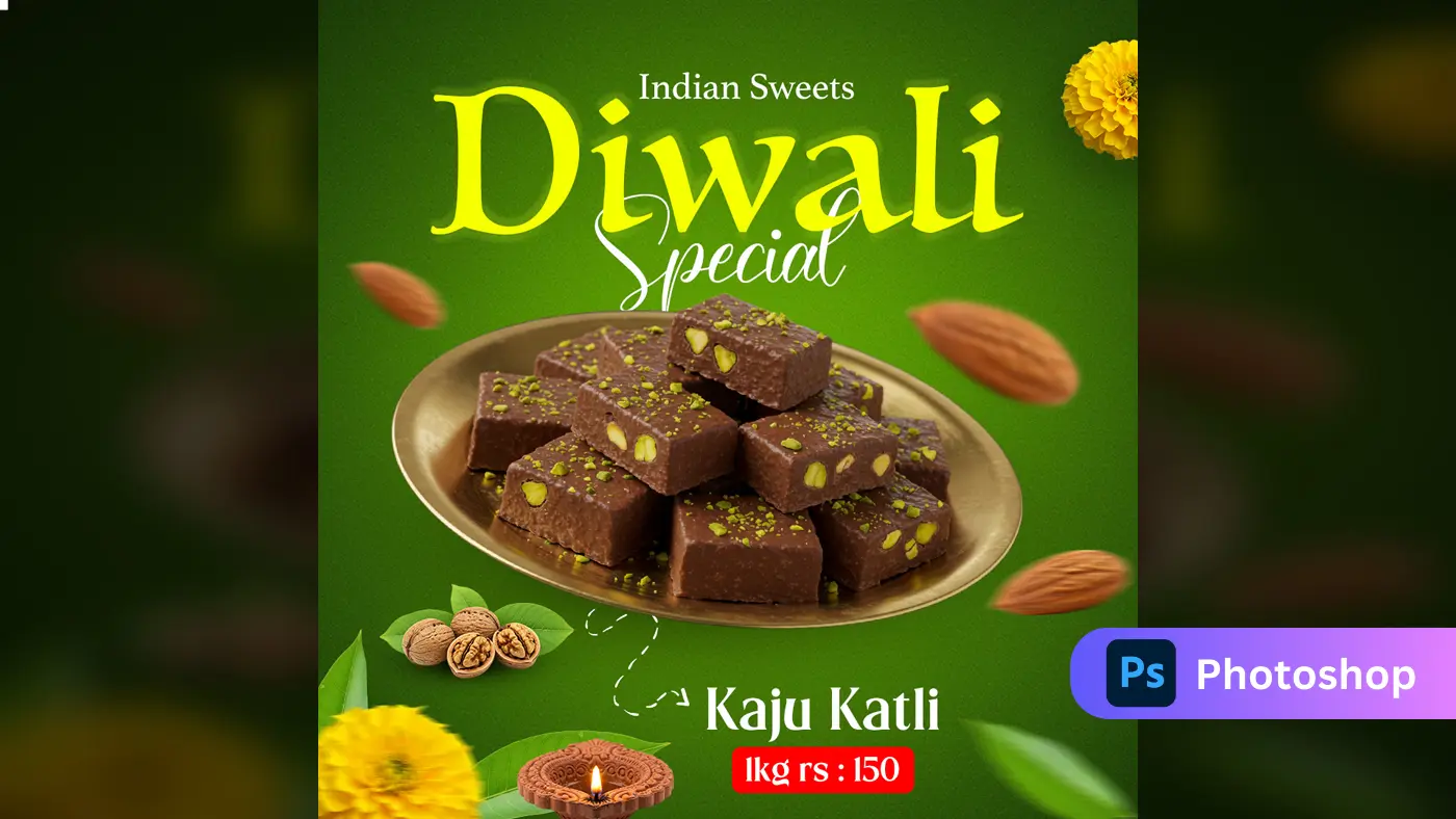 Diwali Special Kaju Katli  Template