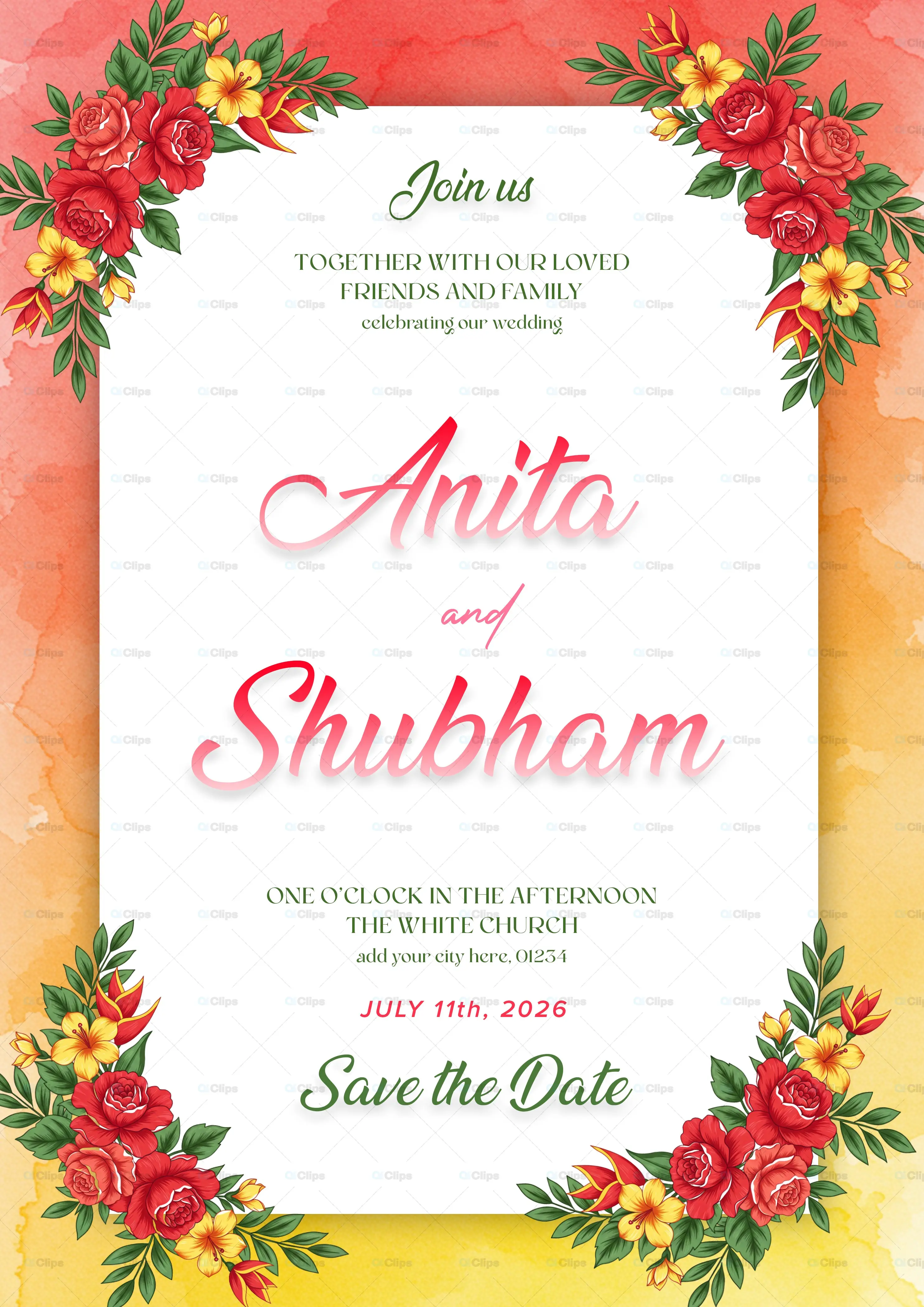 Classic Indian Wedding Photoshop PSD Template | AIClips