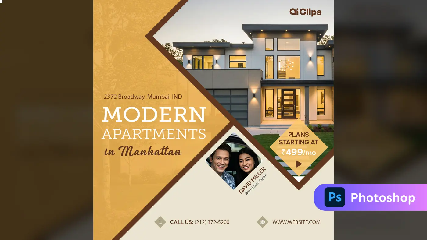 Modern Luxury Apartment Real Estate Social Media Template