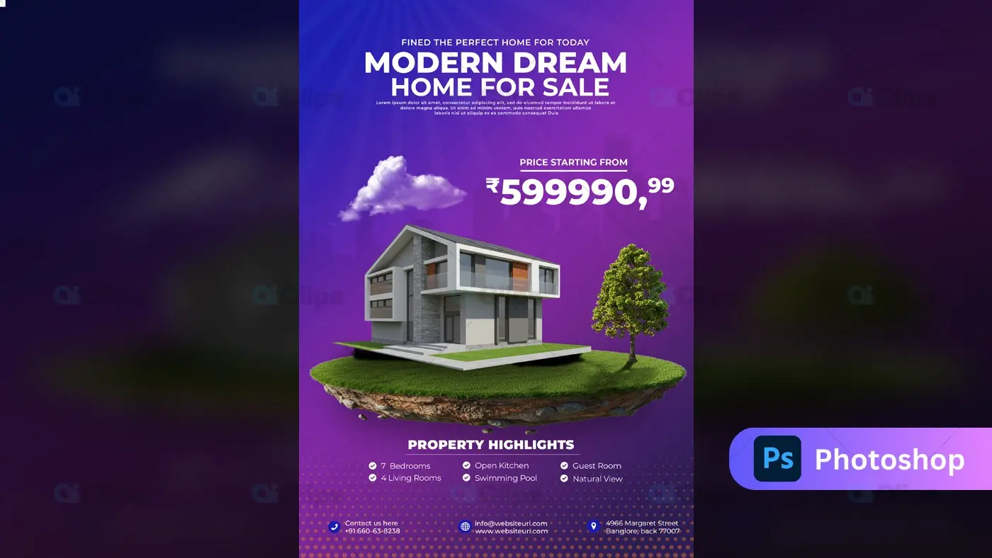 Modern Luxury Home on Floating Island Real Estate Template