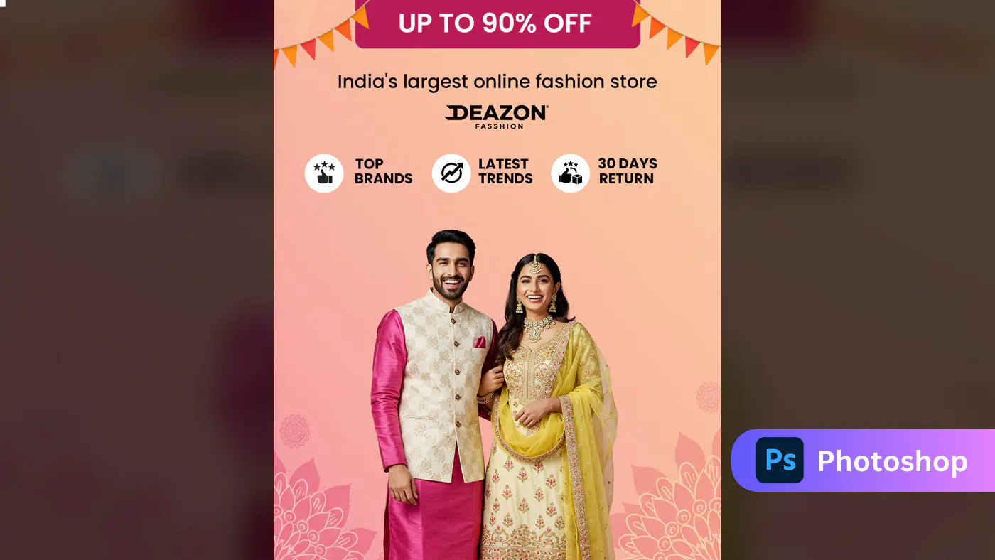 Deazon Fashion Sale Banner Mockup