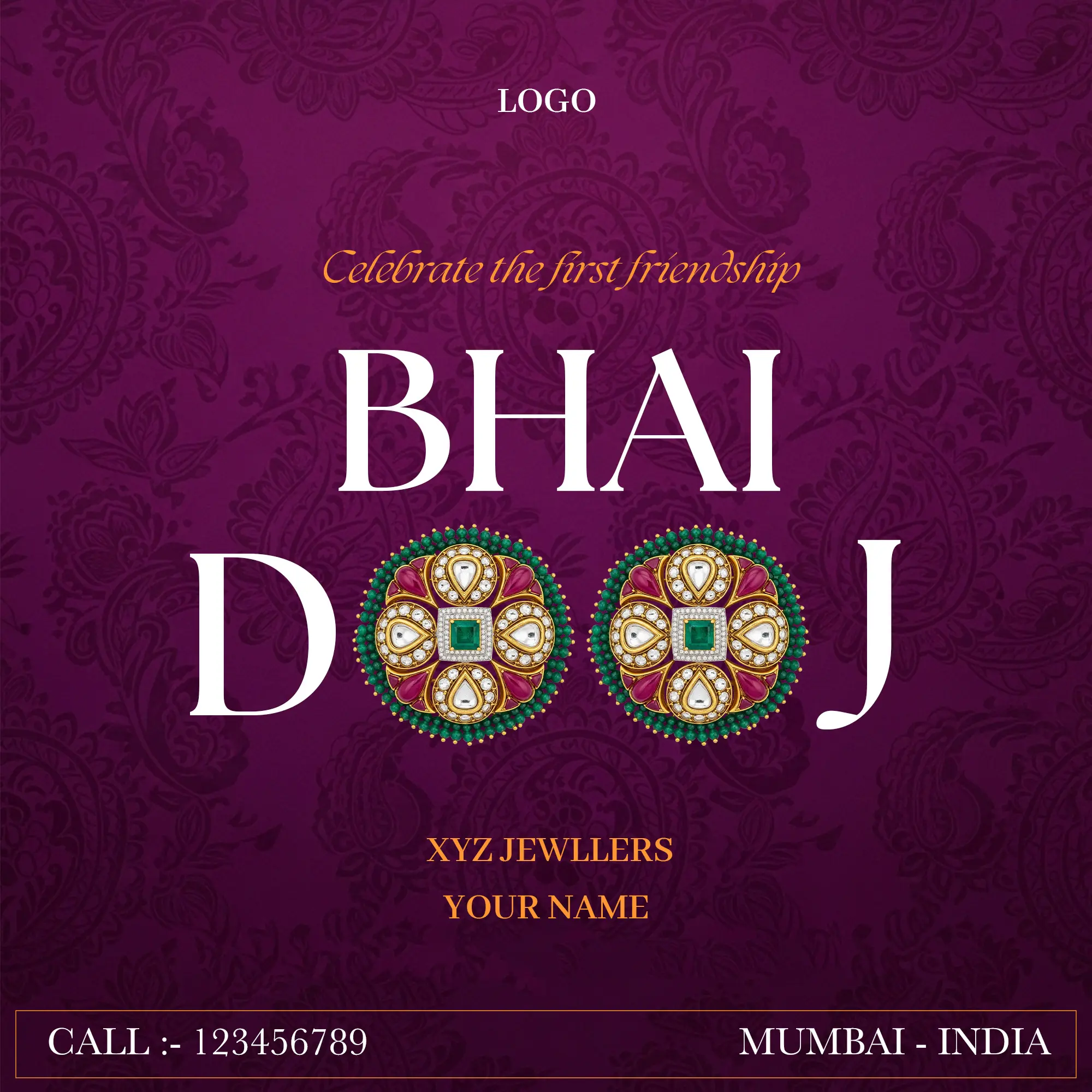 Premium Bhai Dooj Jewelry Promotion Template