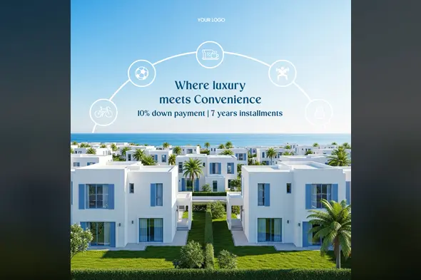 Beachfront Villa Community Marketing Template