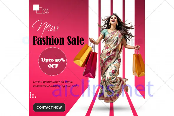 New Fashion Sale Banner PSD Template