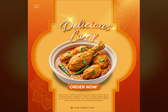 Indian Curry Restaurant Promo Template