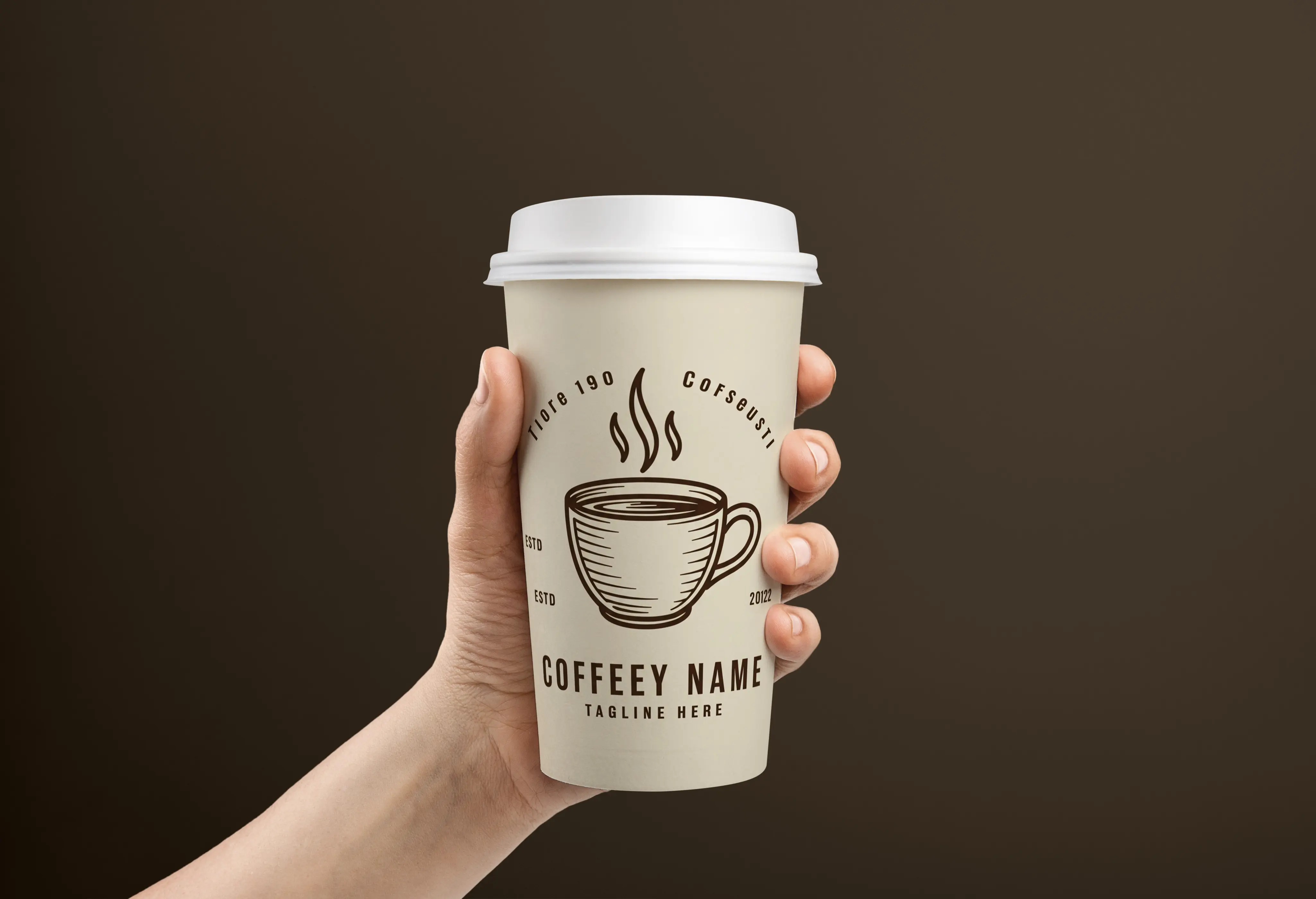 Coffee Cup Mockup  and Holding Takeaway Cup