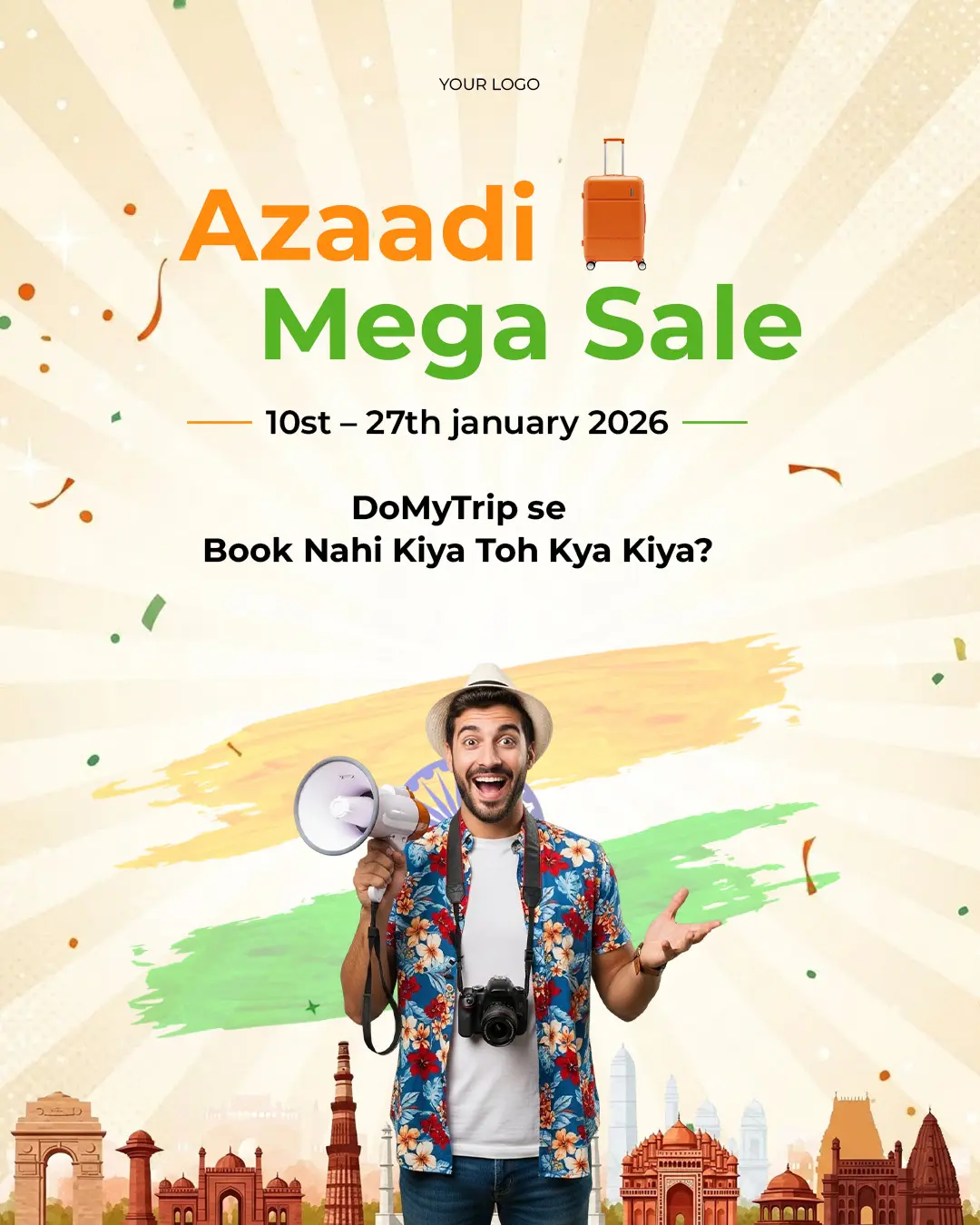 Patriotic Travel Sale Flyer Template