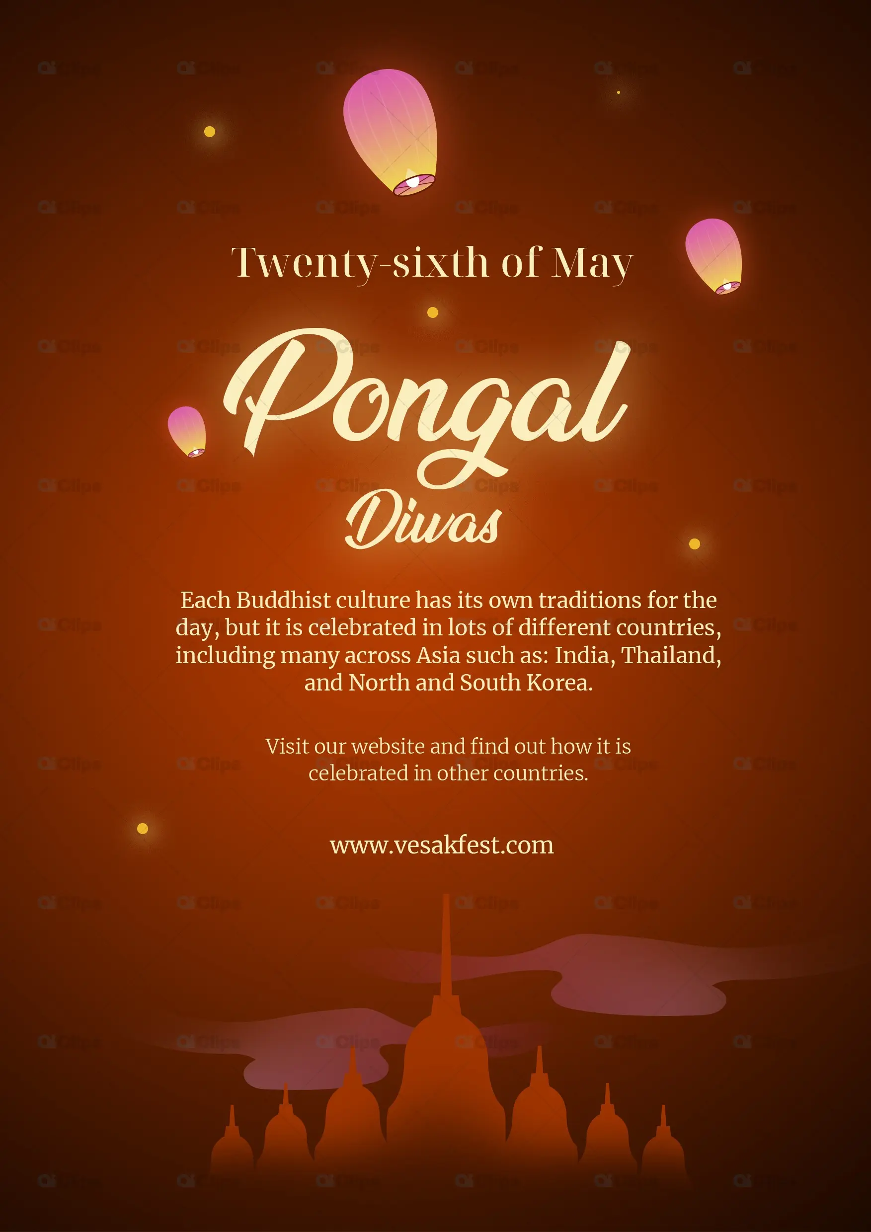 Pongal Divas Festival Poster PSD Template
