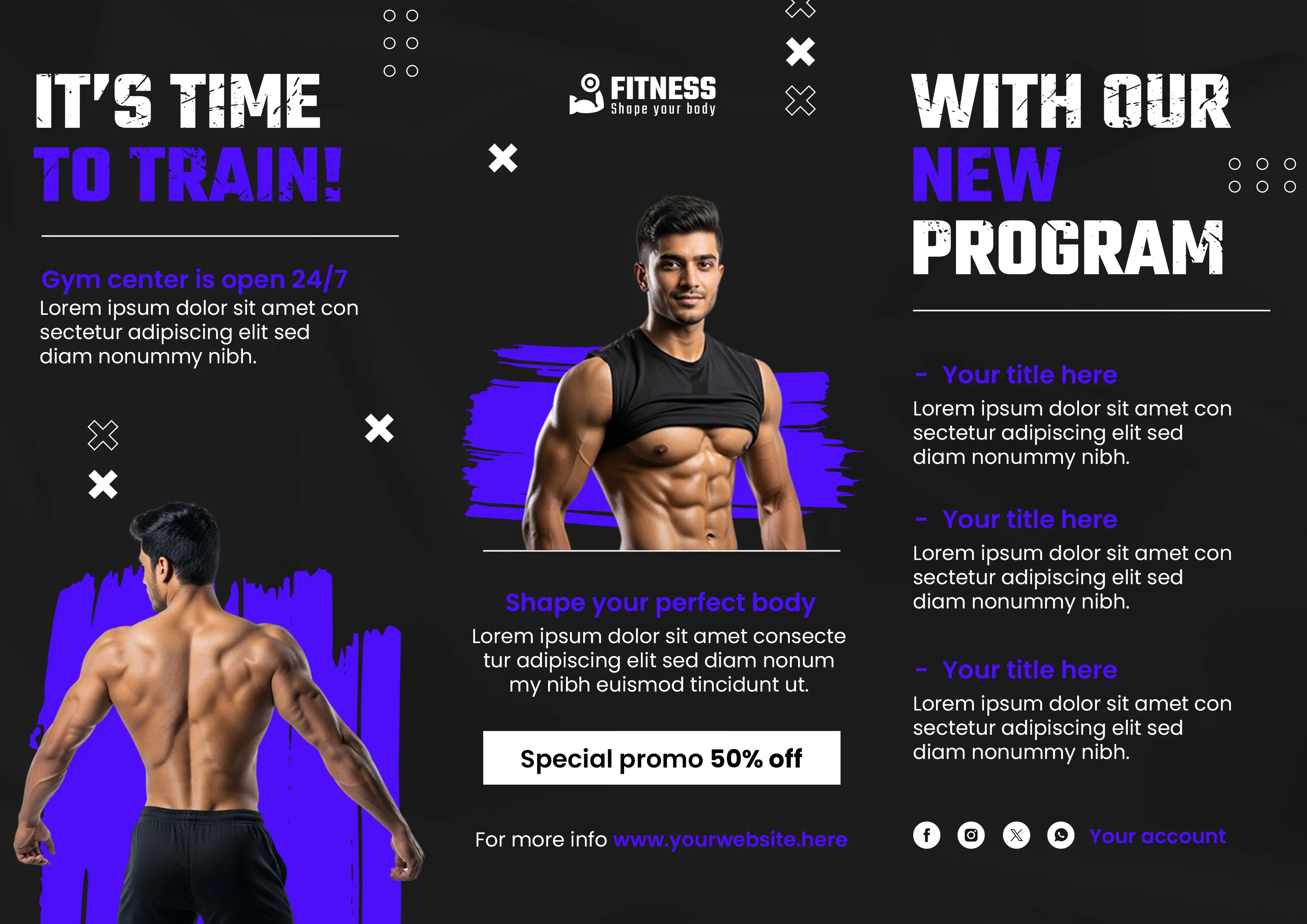 Dynamic Fitness Gym Social Media Template