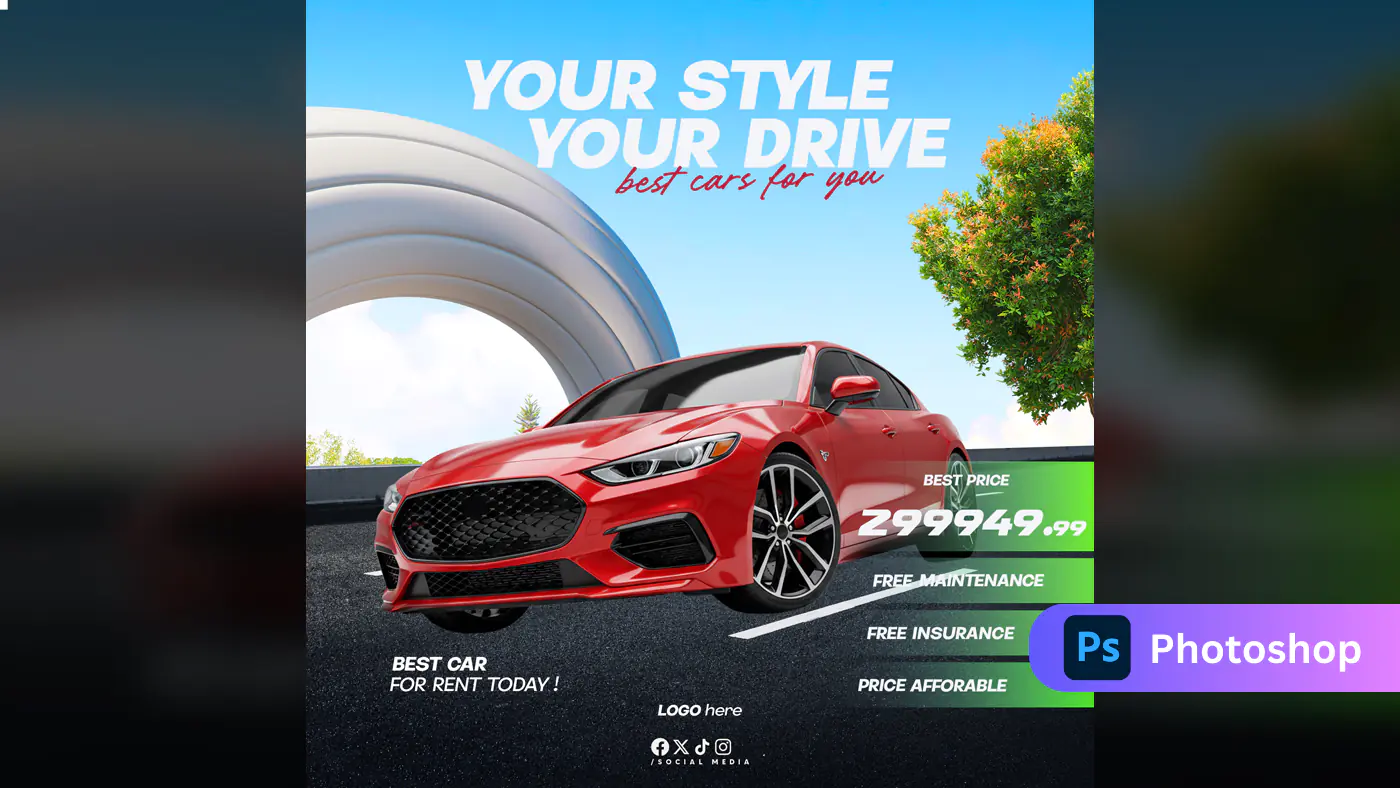 Luxury Car Rental Promo Template