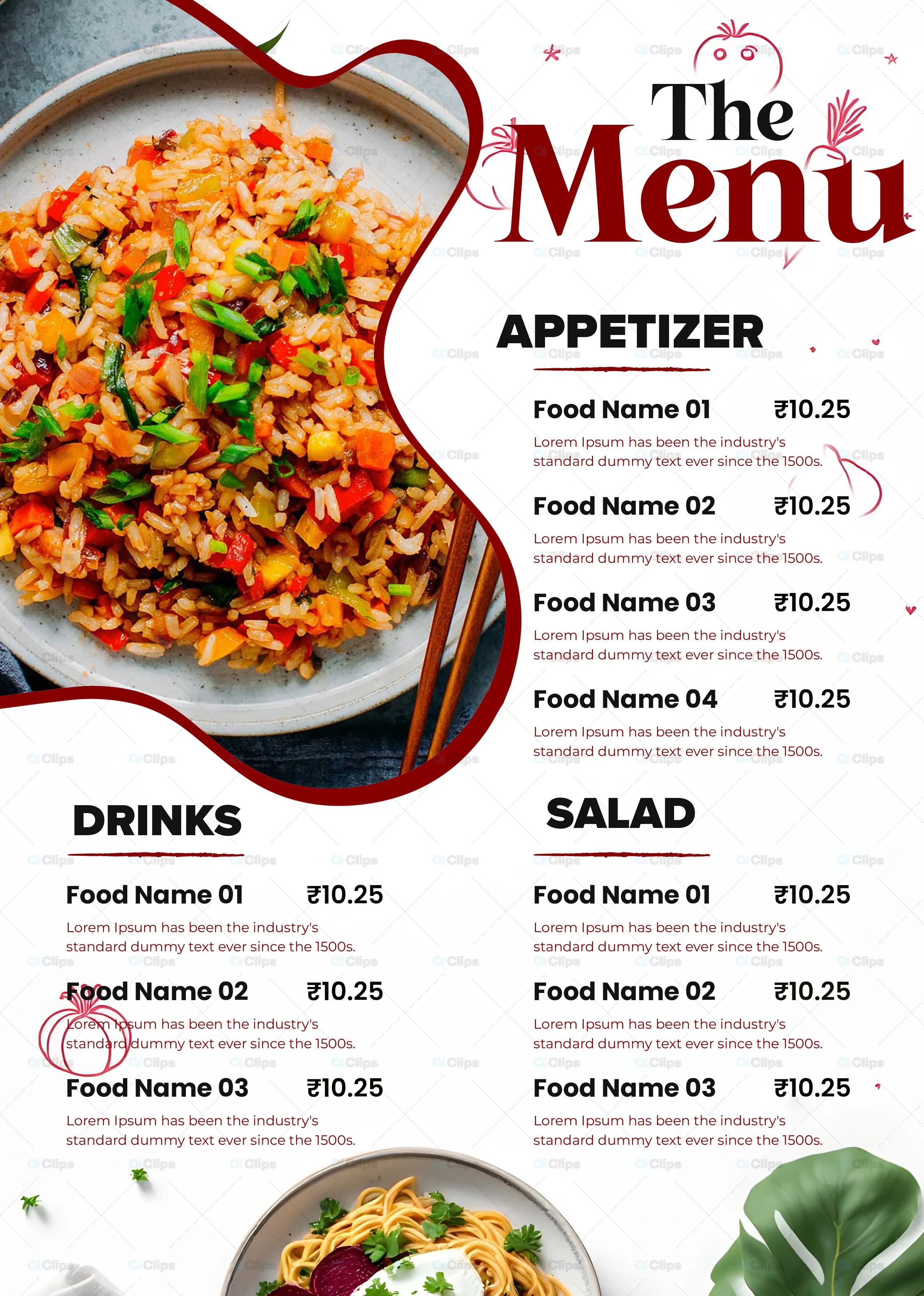 Modern Restaurant Menu PSD Template