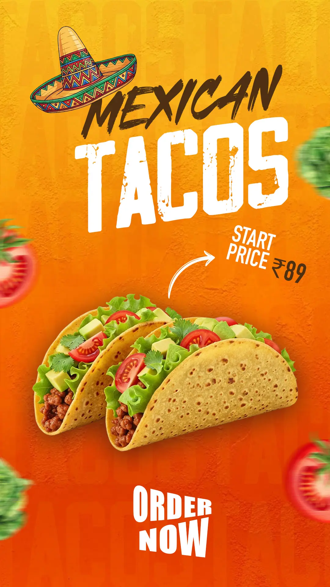 Mexican Restaurant Social Media Ad Template
