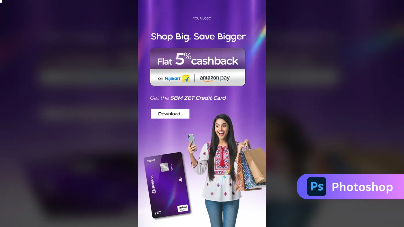 Digital Banking Cashback Ad Template