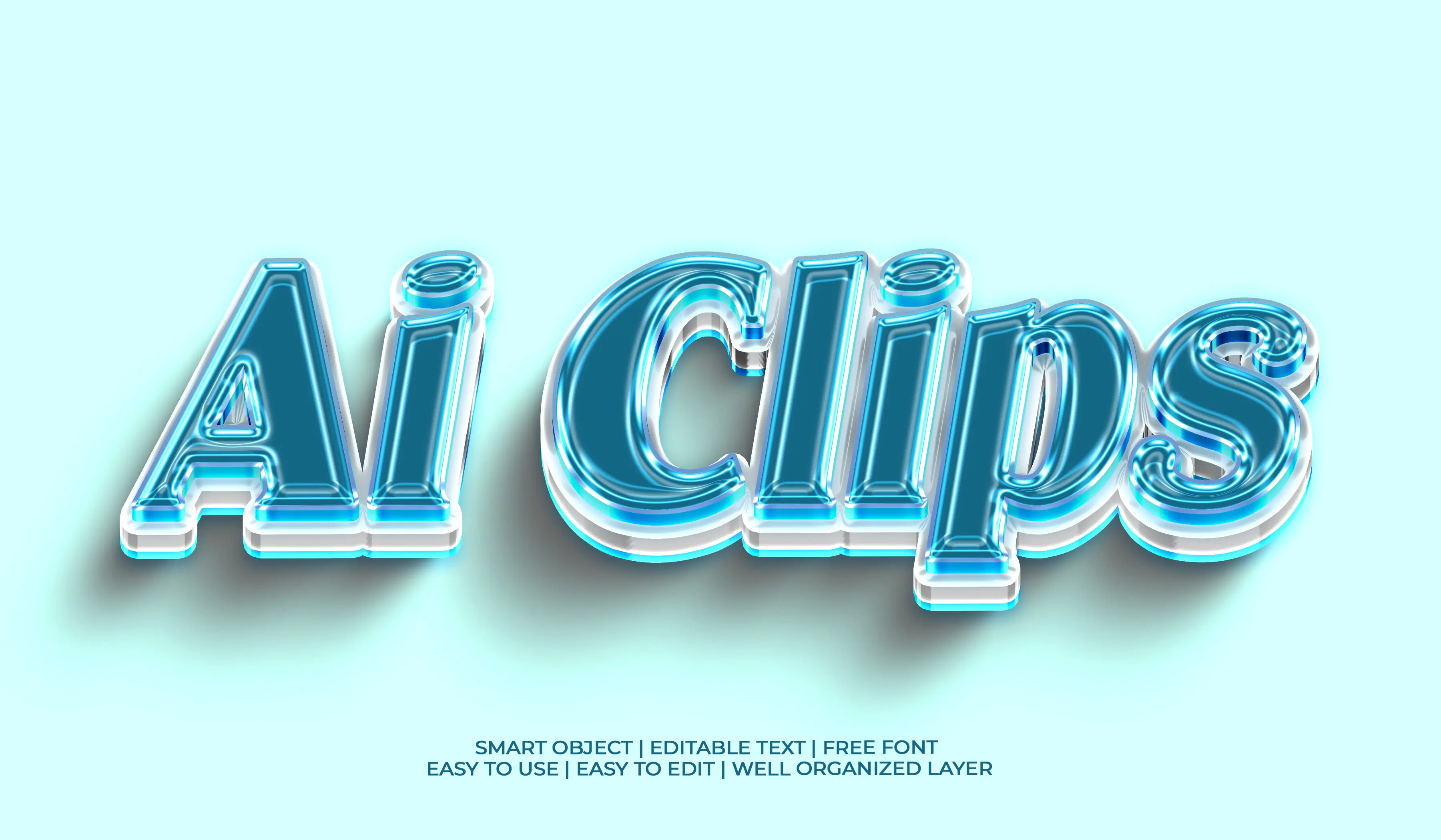 3D Ai Clips Text Effect Template