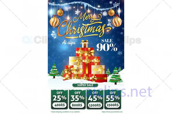 Christmas Super Sale PSD Template