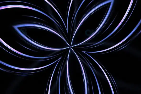 Abstract Glowing Floral Star Pattern - Futuristic Motion Graphic