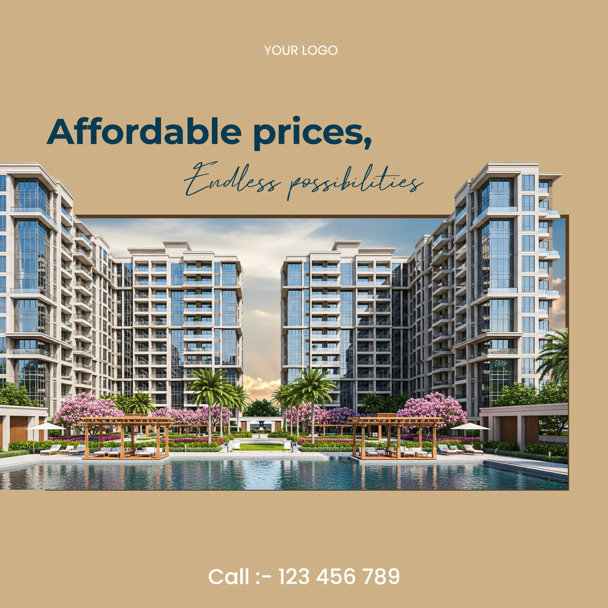 Elegant Condominium Social Media Marketing Template