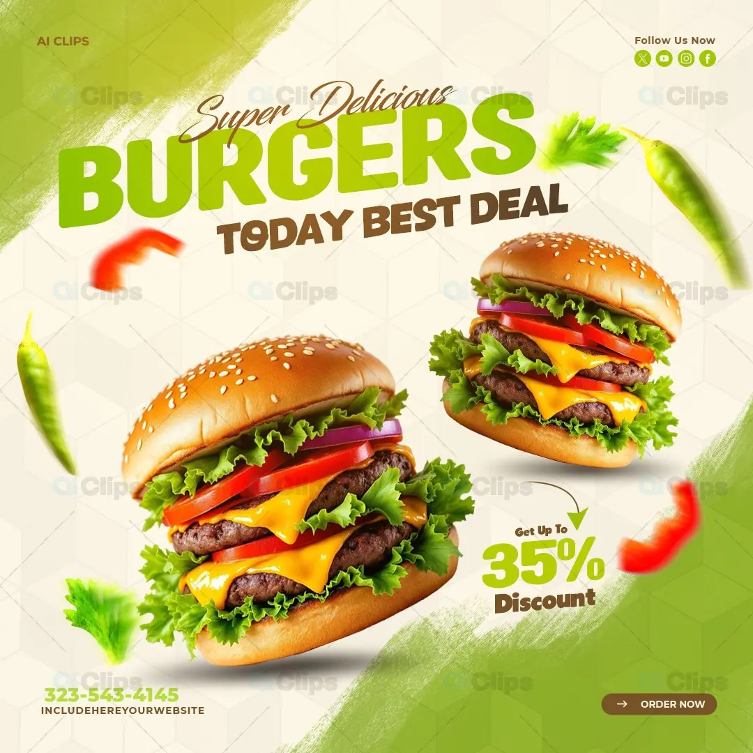 Burger Promo PSD Template