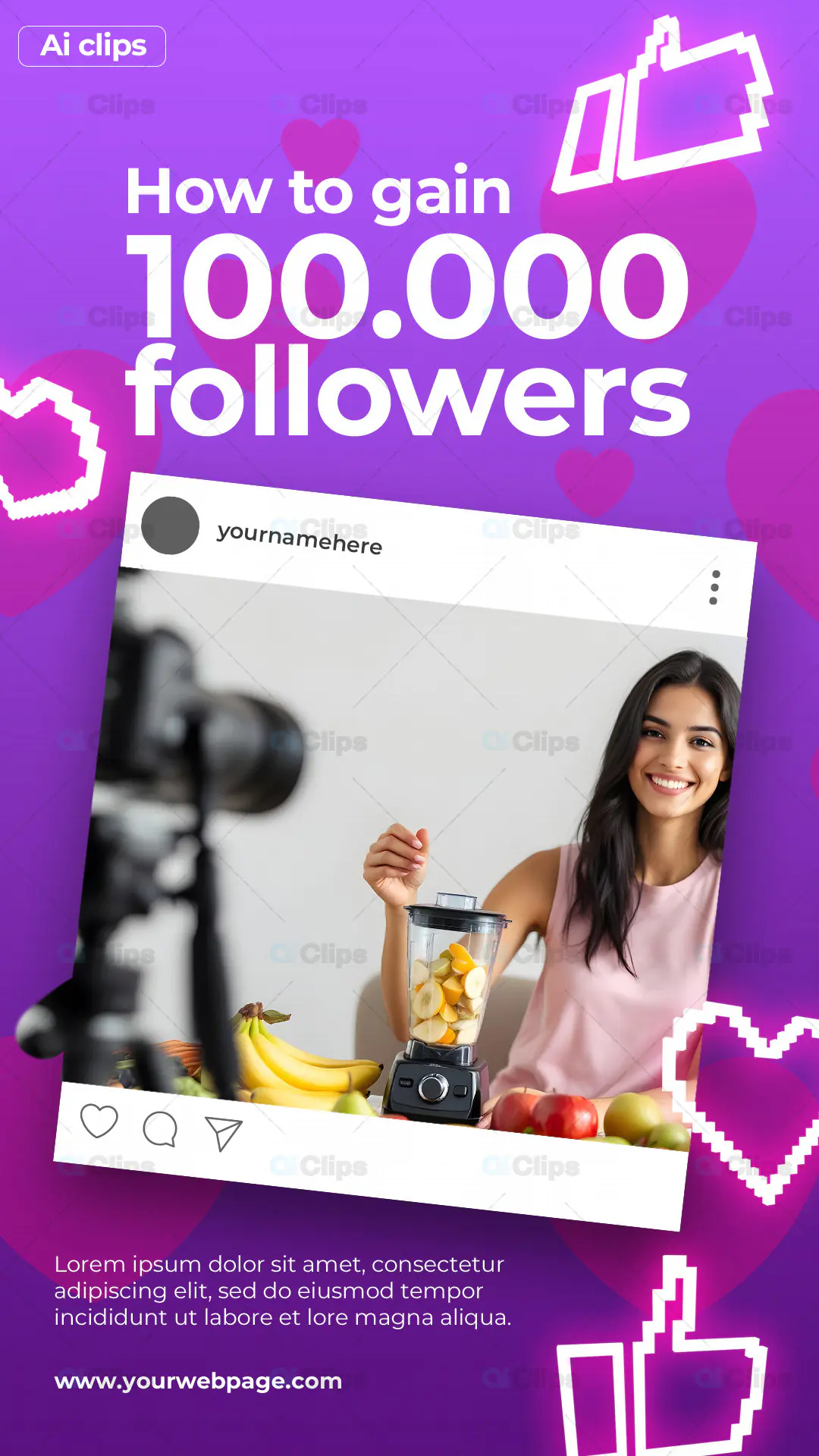 Social Media Growth Instagram Story PSD Template