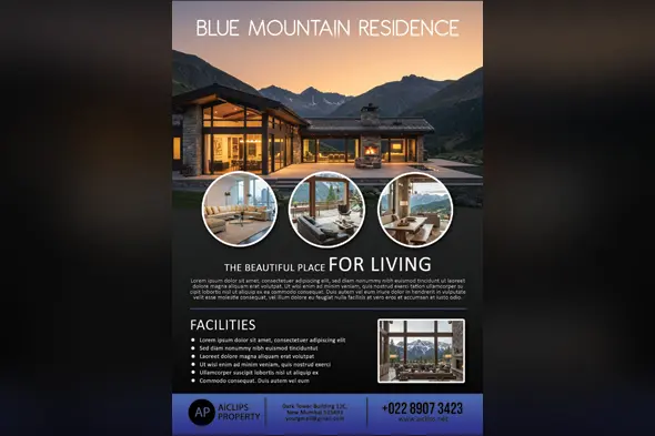 Luxury Mountain Residence Real Estate Template Design