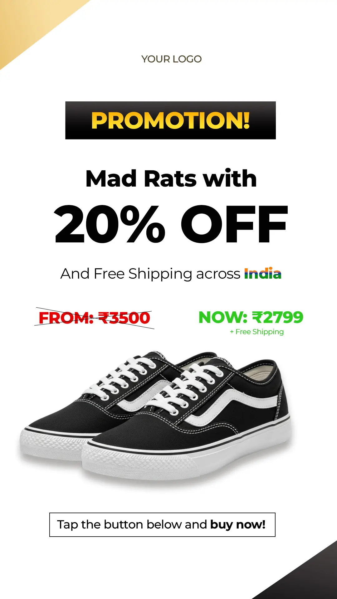 Modern Footwear Sale Story Template