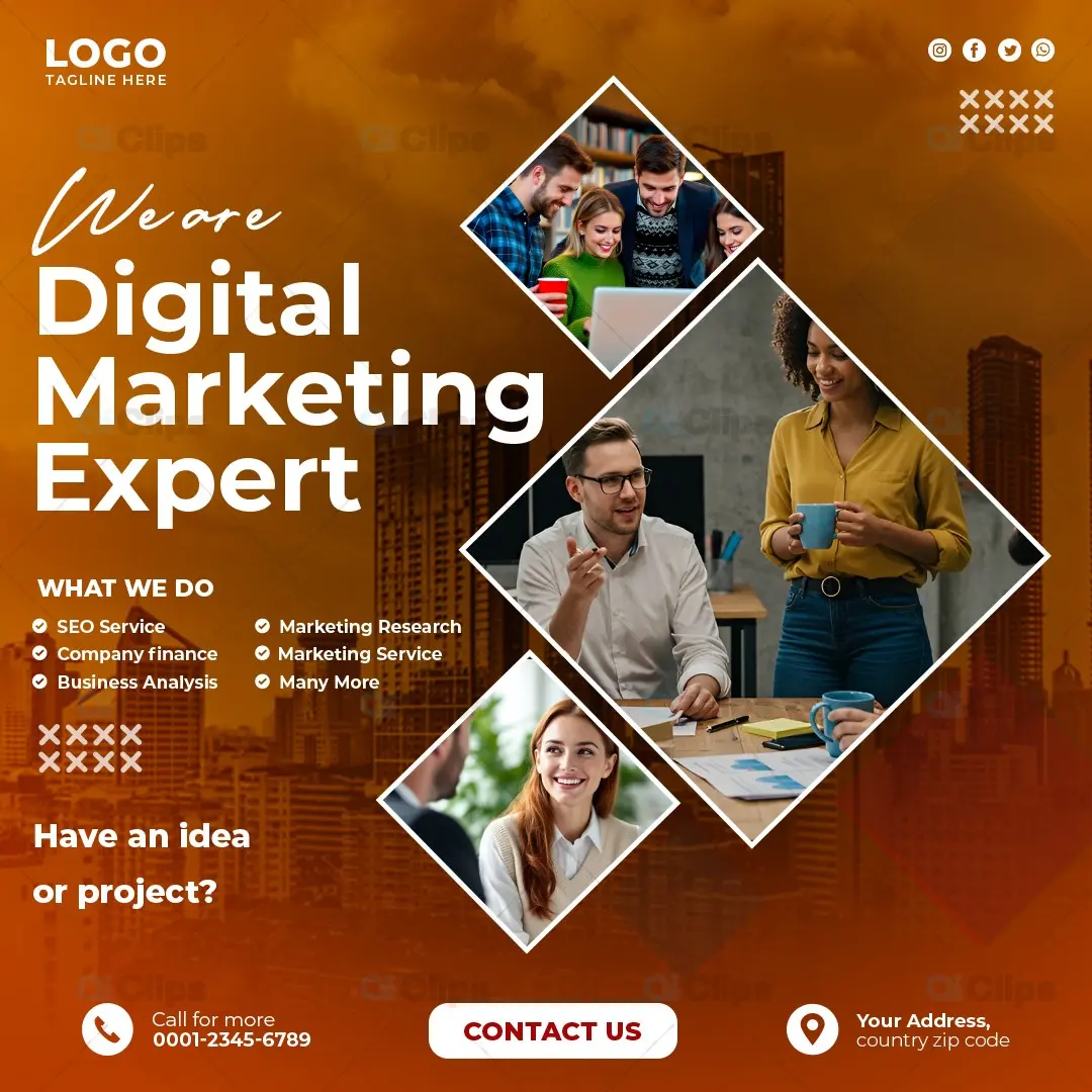 Digital Marketing Expert Poster PSD