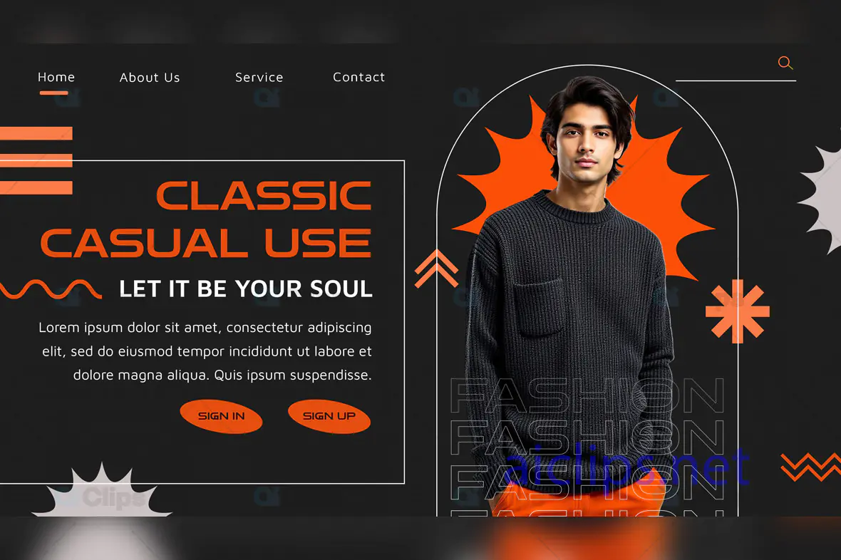 Trendy Fashion Web Banner PSD Template