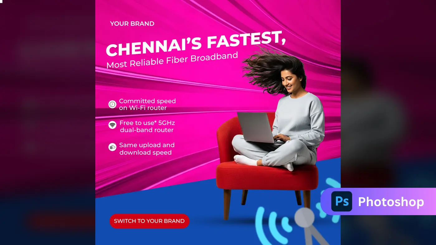 High-Speed Fiber Broadband Ad Template