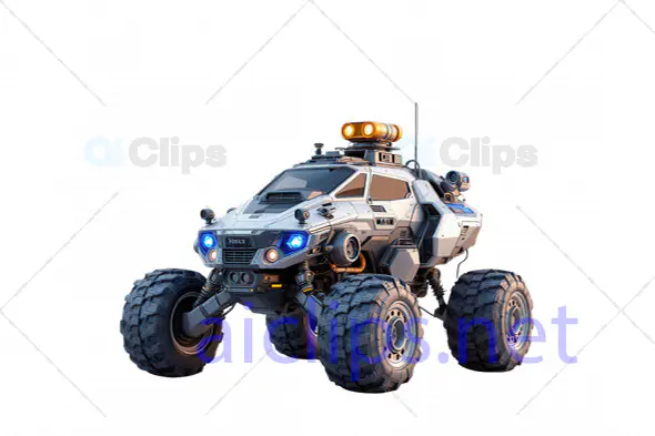 Futuristic Armored Off-Road Vehicle 3D Model